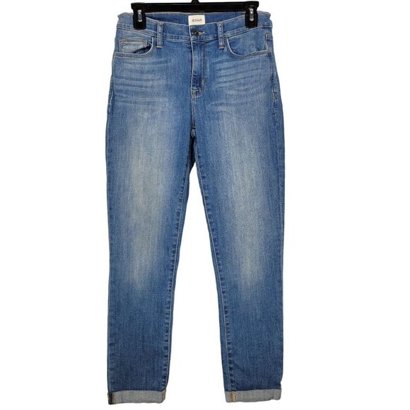Hudson Women's Natalie Midrise Slim Boyfriend Cuffed Medium Wash Jeans Size 26 - Picture 3 of 14